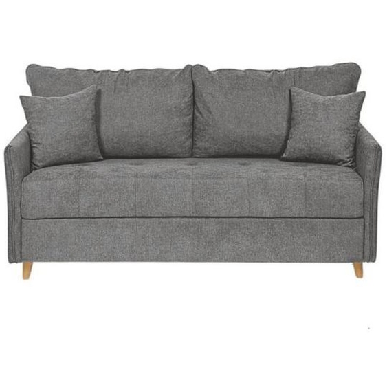 Canapé convertible express 140 RASPAIL matelas 16 cm sommier METAL Genesis Gris