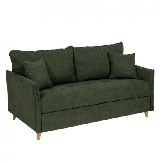Canapé convertible express 140 RASPAIL matelas 16 cm sommier METAL Genesis Olive