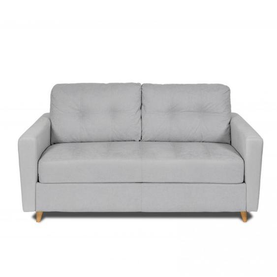 Canapé convertible express 140 VERRONE matelas 16 cm sommier métal enjoy gris clair
