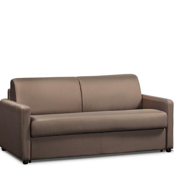 Canapé convertible express  DAY 120 cm lattes mono assise matelas 14 cm polyuréthane taupe