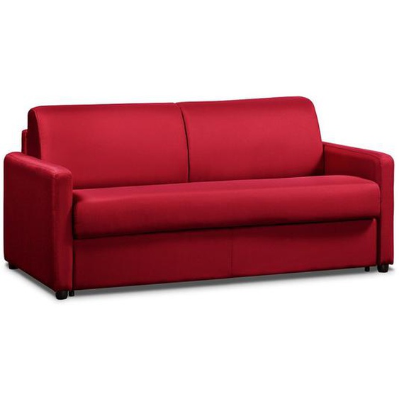 Canapé convertible express DAY 120 cm métal mono assise matelas 14 cm polyuréthane rouge