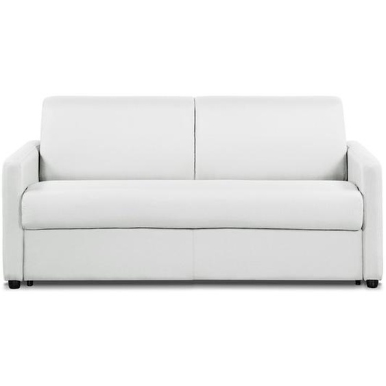 Canapé convertible express DAY 120 cm métal mono assise matelas 18 cm polyuréthane blanc