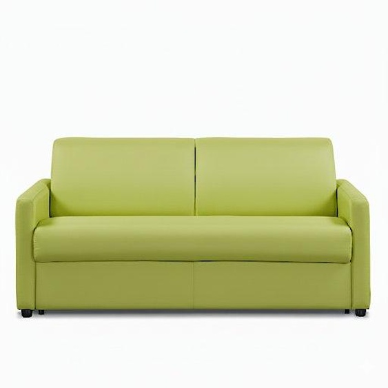Canapé convertible express DAY 160 cm métal mono assise matelas 14 cm polyuréthane vert