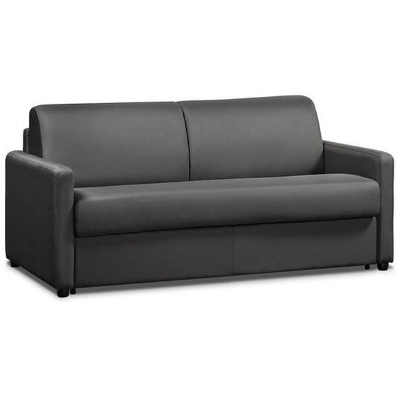 Canapé convertible express DAY 160 cm métal mono assise matelas 18 cm polyuréthane gris graphite