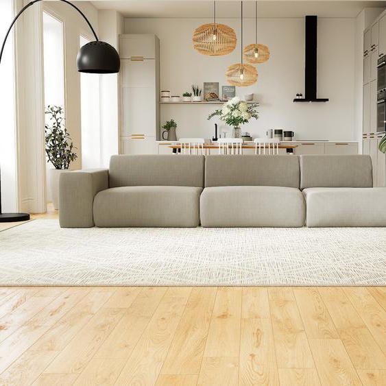 Canapé convertible - Grège, design arrondi, canapé lit confortable, moelleux et lit confortable - 368 x 72 x 107 cm, modulable