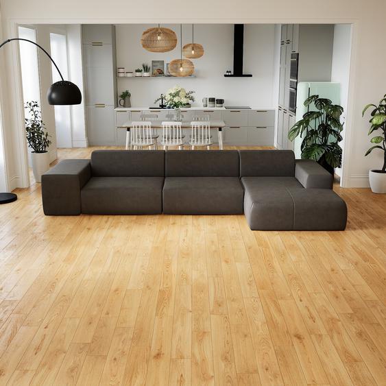 Canapé convertible - Gris ardoise, design arrondi, canapé lit confortable, moelleux et lit confortable - 357 x 72 x 168 cm, modulable