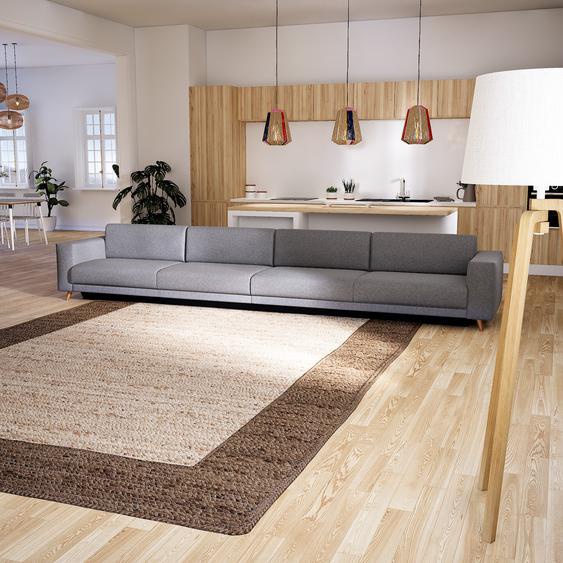 Canapé convertible - Gris Clair, design épuré, canapé lit confortable, confortable avec coffre de rangement - 448 x 75 x 98 cm, modulable