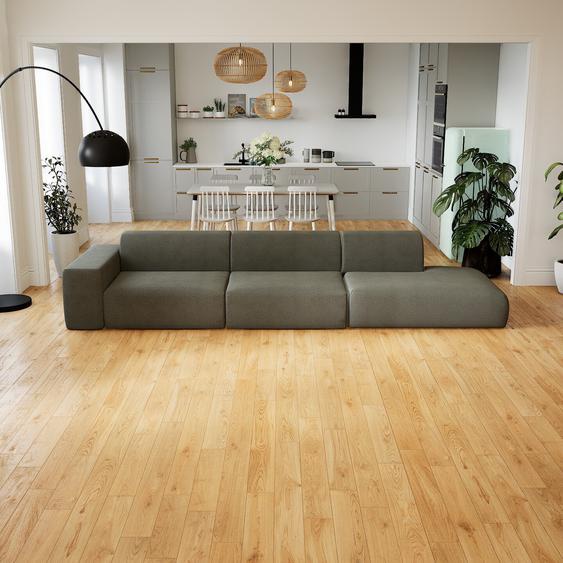 Canapé convertible - Gris Gravier, design arrondi, canapé lit confortable, moelleux et lit confortable - 368 x 72 x 107 cm, modulable