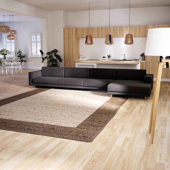 Canapé convertible - Gris Pierre, design épuré, canapé lit confortable, confortable avec coffre de rangement - 448 x 75 x 162 cm, modulable
