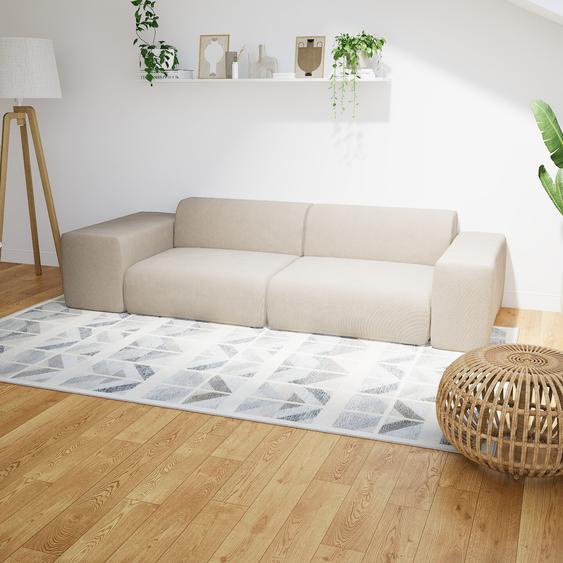 Canapé convertible - Ivoire Clair, design arrondi, canapé lit confortable, moelleux et lit confortable - 280 x 72 x 107 cm, modulable
