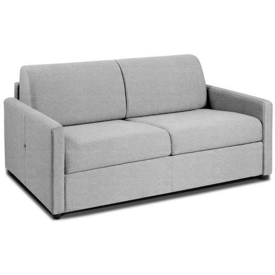 Canapé convertible MARSEILLE matelas 15cm système express sommier lattes 160cm RENATONISI tissu microfibre gris silex