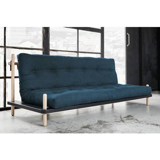 Canapé convertible POINT style scandinave matelas futon deep blue couchage 130*190cm