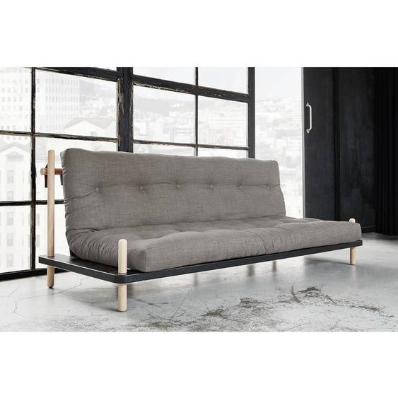 Canapé convertible POINT style scandinave matelas futon gris granite couchage 130*190cm