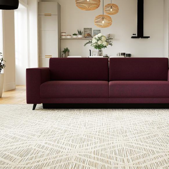 Canapé convertible - Rouge Mûre, design épuré, canapé lit confortable, confortable avec coffre de rangement - 248 x 75 x 98 cm, modulable