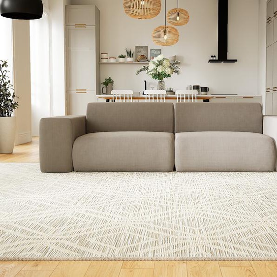Canapé convertible - Taupe Gris, design arrondi, canapé lit confortable, moelleux et lit confortable - 266 x 72 x 107 cm, modulable