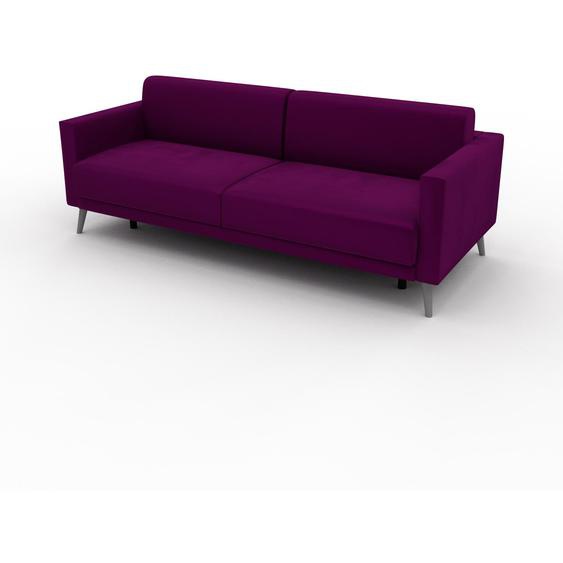 Canapé convertible Velours - Violet vigne, design épuré, canapé lit confortable, confortable avec coffre de rangement - 224 x 81 x 98 cm, modulable