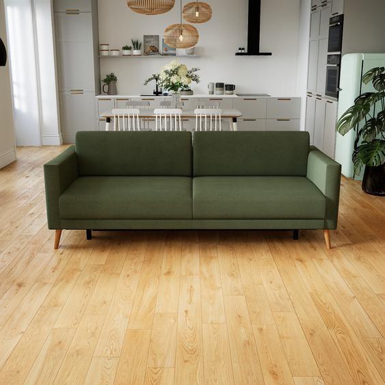 Canapé convertible - Vert Olive, design épuré, canapé lit confortable, confortable avec coffre de rangement - 224 x 81 x 98 cm, modulable
