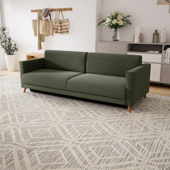 Canapé convertible - Vert Olive, design épuré, canapé lit confortable, confortable avec coffre de rangement - 225 x 75 x 98 cm, modulable
