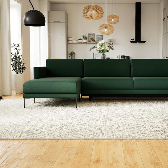 Canapé convertible - Vert Sapin, design épuré, canapé lit confortable, confortable avec coffre de rangement - 304 x 81 x 162 cm, modulable