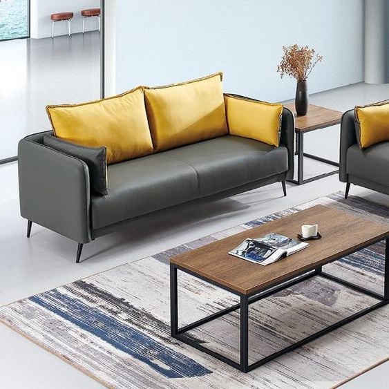 Canapé Couch Polster Wohnlandschaft Leder Sofas Garniture Canapés Bureau Style Meubles