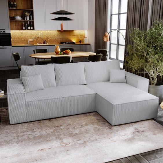 Canapé dangle avec fonction sommeil Majorka L - Canapé 280 cm avec coffre de lit, Canapé dangle en L, Canapé-lit Ensemble - Gris & Poso 110