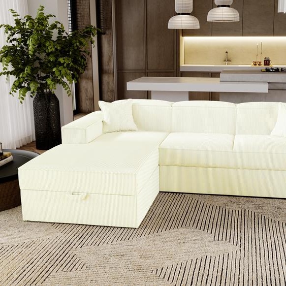 Canapé dangle avec fonction sommeil Santorini - Canapé 250 cm avec coffre de lit, Canapé dangle en L, Canapé-lit Salon - Gauche - Cremig & Poso 38