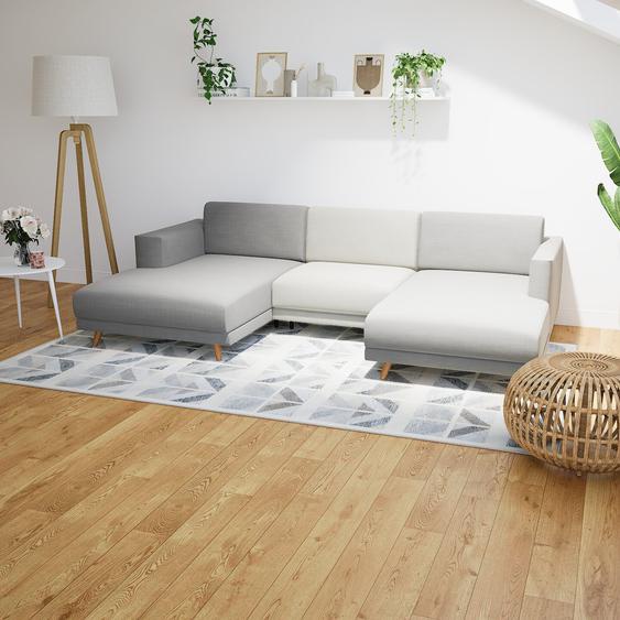 Canapé dangle - Blanc Crème, design épuré, canapé en L ou angle, élégant avec méridienne ou coin - 276 x 75 x 162 cm, modulable