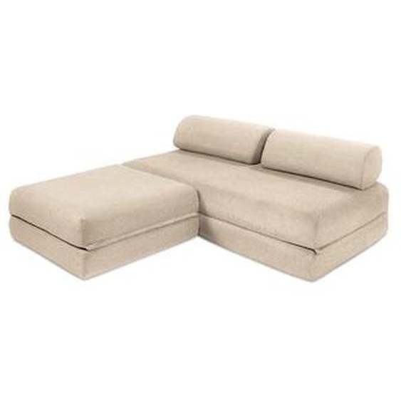 Canapé dangle convertible 4 places - Tissu lisse - Rose