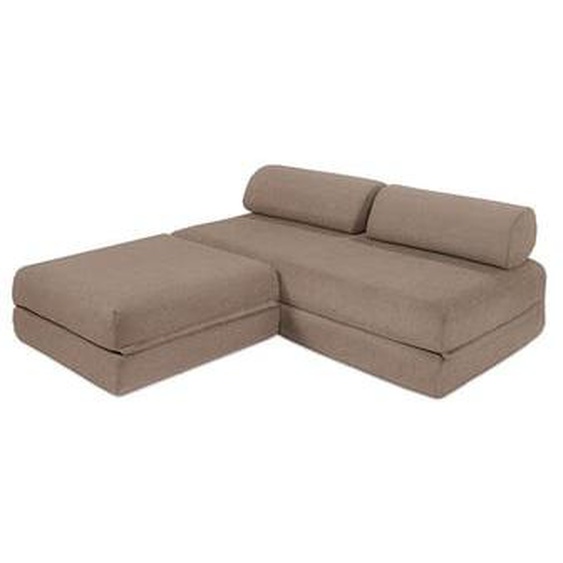 Canapé dangle convertible 4 places - Tissu lisse - Rose