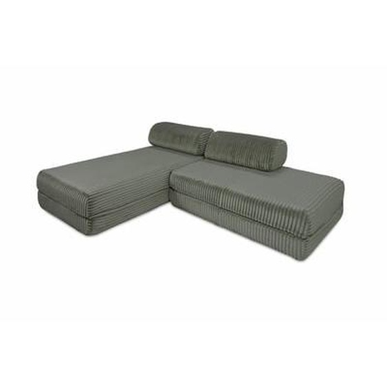 Canapé dangle convertible 5 places - Velours côtelé XL - Taupe