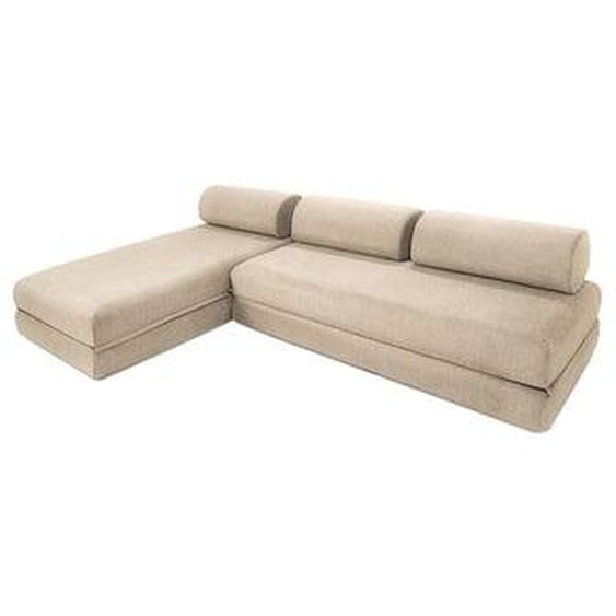 Canapé dangle convertible 6 places - Tissu lisse - Marron
