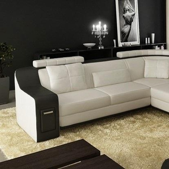 Canapé dangle Cuir synthétique Canapé USB Coussin Salon L Garniture Siège Nouveau