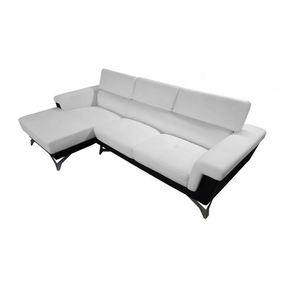 Canapé dangle design en cuir simili - Zack - Blanc 901 / Marron