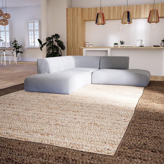 Canapé dangle - Gris Clair, design arrondi, canapé en L ou angle, confortable avec méridienne ou coin - 241 x 72 x 241 cm, modulable