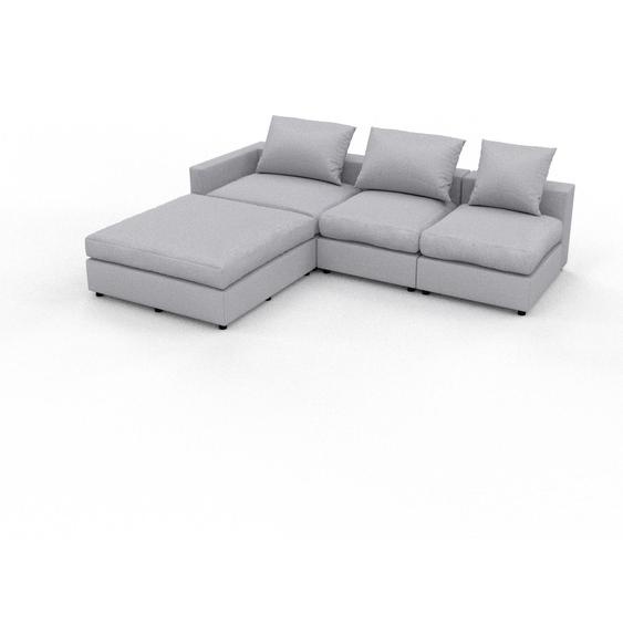 Canapé dangle - Gris Clair, design arrondi, canapé en L ou angle, confortable avec méridienne ou coin - 270 x 62 x 216 cm, modulable