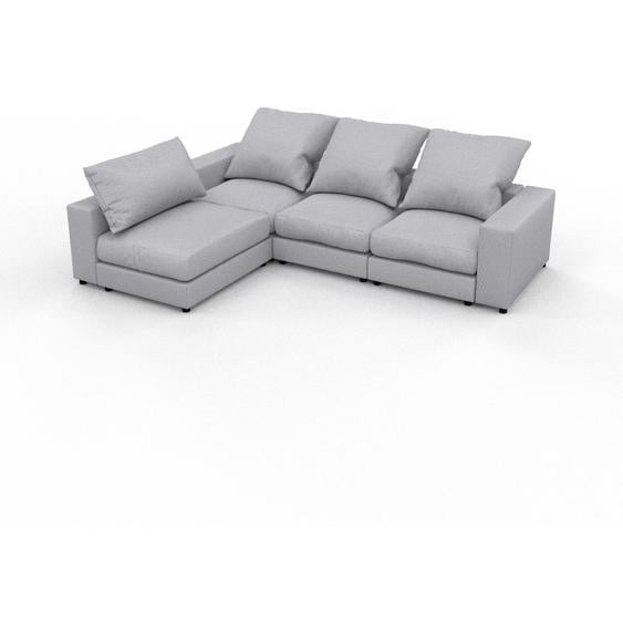 Canapé dangle - Gris Clair, design arrondi, canapé en L ou angle, confortable avec méridienne ou coin - 282 x 91 x 204 cm, modulable