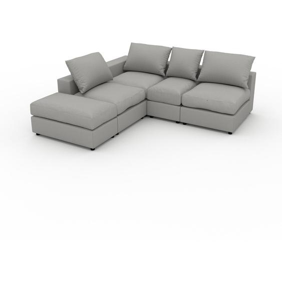 Canapé dangle - Gris sable, design arrondi, canapé en L ou angle, confortable avec méridienne ou coin - 234 x 62 x 234 cm, modulable