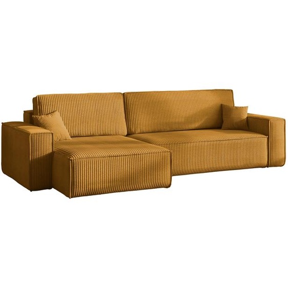 Canapé dangle Karl XL tissu Poso 01 moutarde
