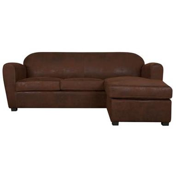 Canapé dangle microfibre aspect cuir  vieilli Owen