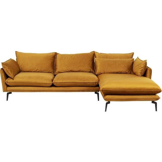 Canapé dangle Monza droite velours ocre Kare Design