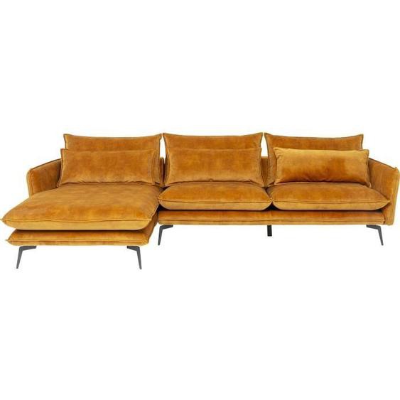 Canapé dangle Monza gauche velours ocre Kare Design