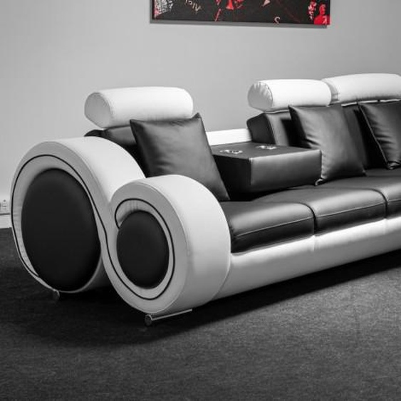 Canapé dangle relax méridienne simili - Carlson - Assise Noir