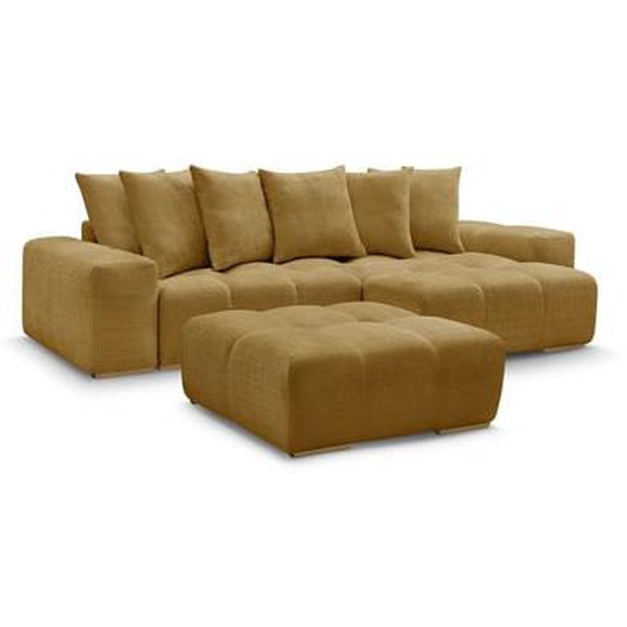 Canapé dangle réversible ANAKIN tissu texturé avec pouf