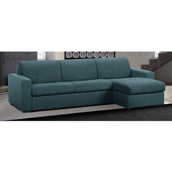 Canapé dangle réversible  réversible EXPRESS MASTER Couchage 120 cm MATELAS 18CM microfibre bleu azur