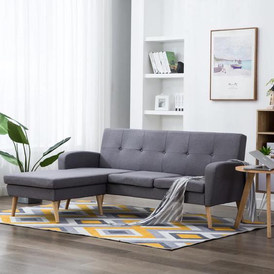 Canapé dangle Revêtement en tissu 186x136x79 cm Gris clair