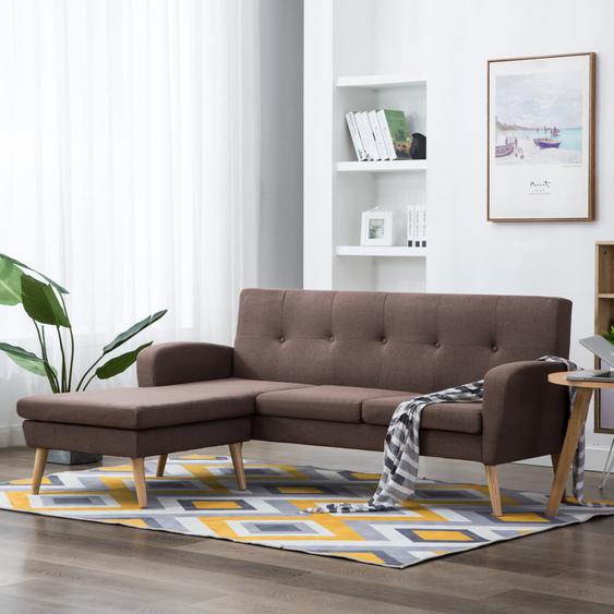 Canapé dangle Revêtement en tissu 186x136x79 cm Marron