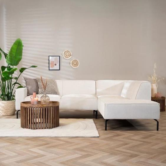 Canapé dangle scandinave Livin24 Kansas beige mélange - Ressorts Nosag et mousse HR pour un confort durable