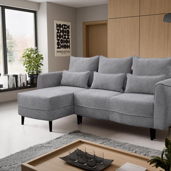 Canapé dangle Selio avec fonction de couchage et conteneur de literie Gris Gauche