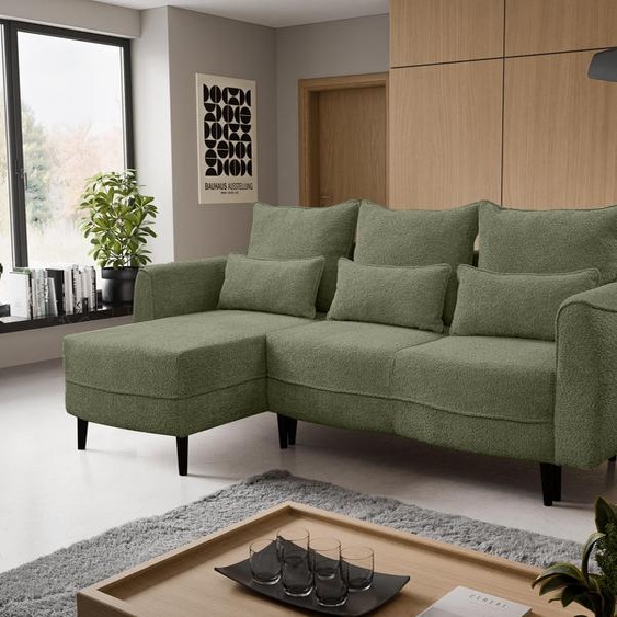 Canapé dangle Selio avec fonction de couchage et conteneur de literie Olive Gauche