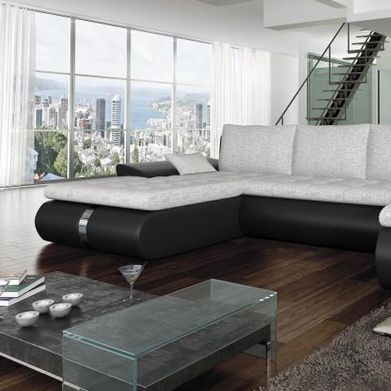 Canapé dangle simili et tissu convertible - Klaus - Assise + Do